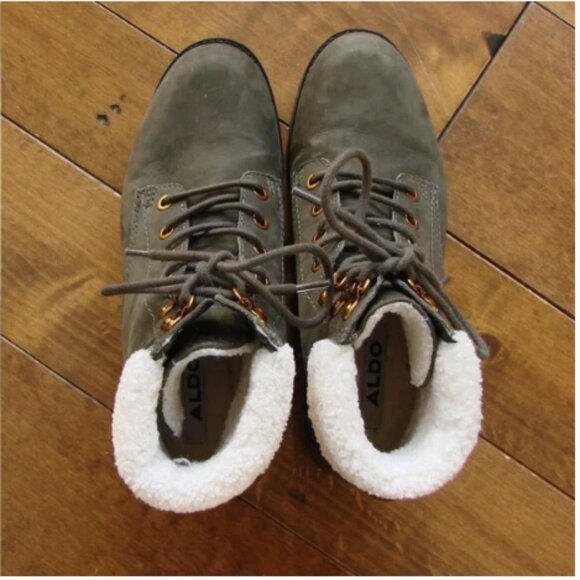 Aldo Rhaymma Winter Boots Olive Green Hiking Lug Sole 7 BRAND NEW IN BOX NWT - Picture 13 of 14